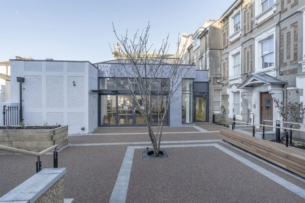 Accessible Courtyard at Fitzherbert Community Hub with no level changes